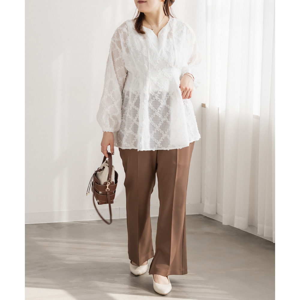 CLETTEオリジナルセンタープレスフレアパンツ5