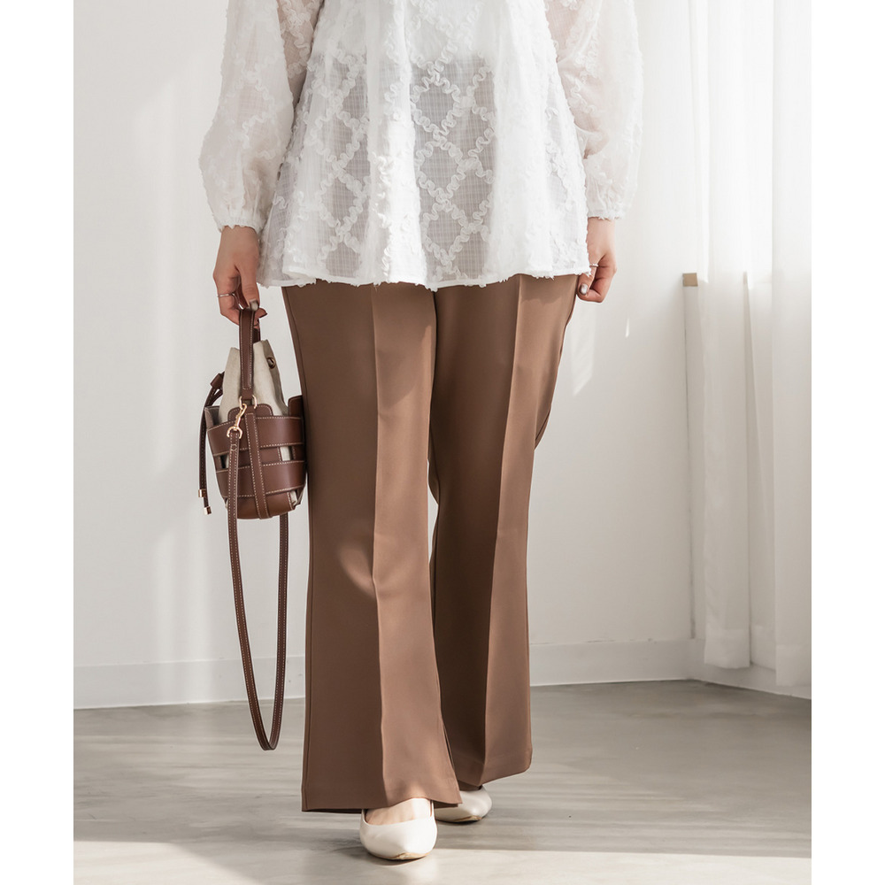 CLETTEオリジナルセンタープレスフレアパンツ1