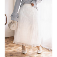 スパンコールフレアスカート