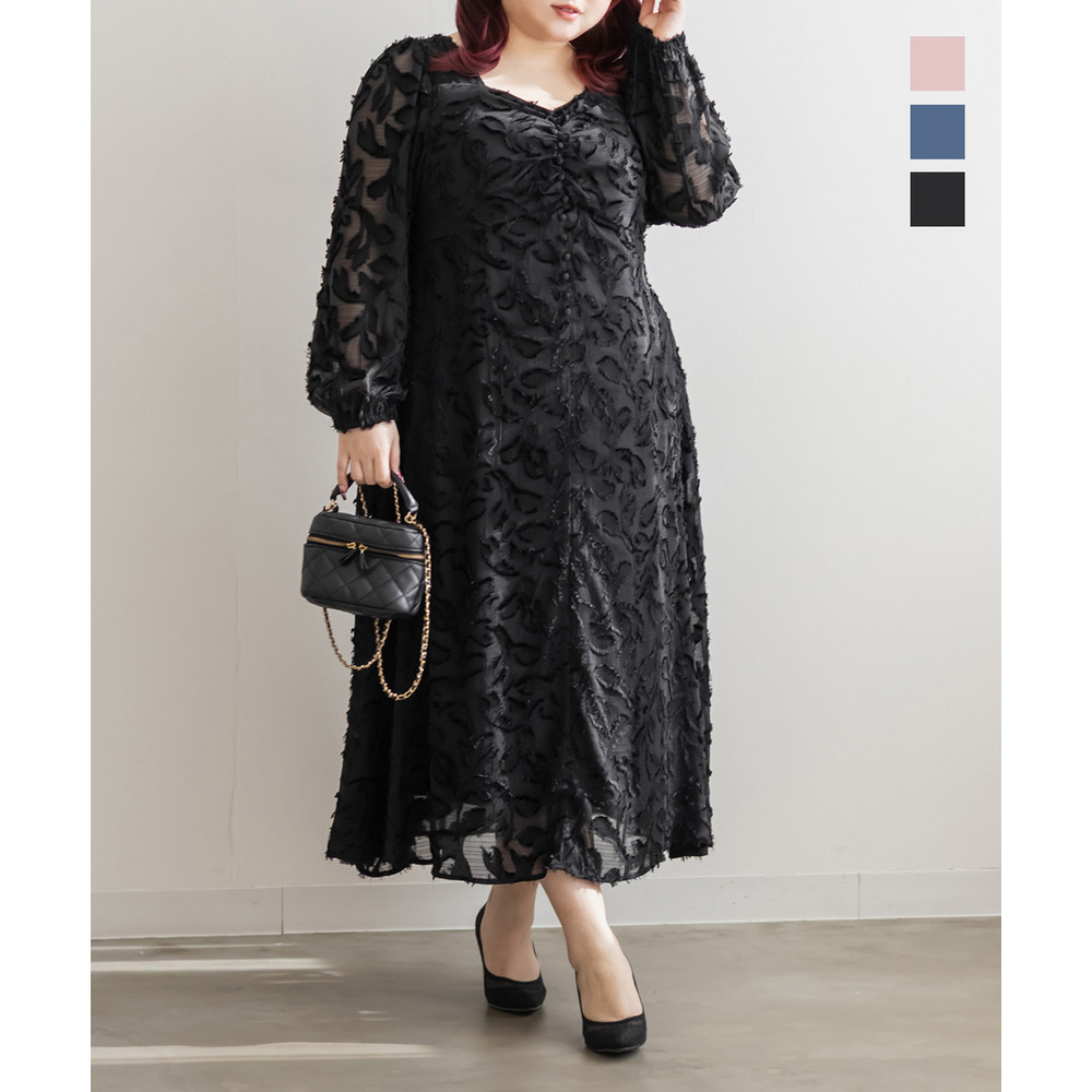 CLETTEオリジナルハートネックリーフフリンジワンピース1