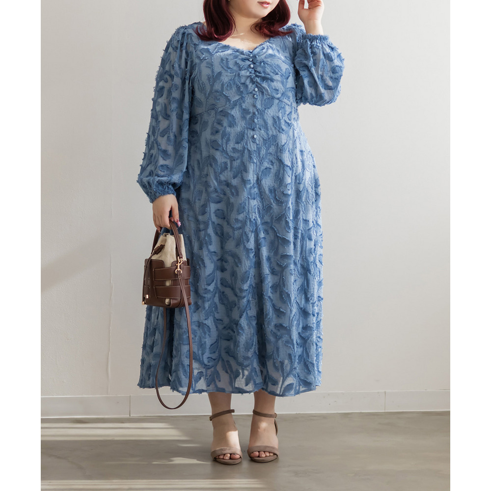 CLETTEオリジナルハートネックリーフフリンジワンピース11