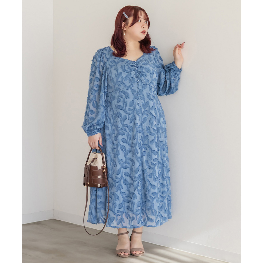 CLETTEオリジナルハートネックリーフフリンジワンピース12