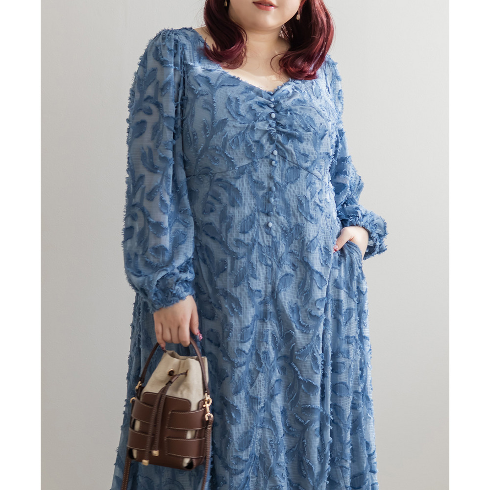 CLETTEオリジナルハートネックリーフフリンジワンピース13