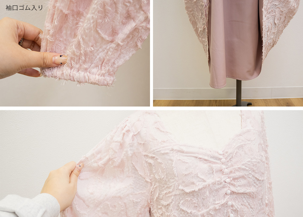 CLETTEオリジナルハートネックリーフフリンジワンピース17