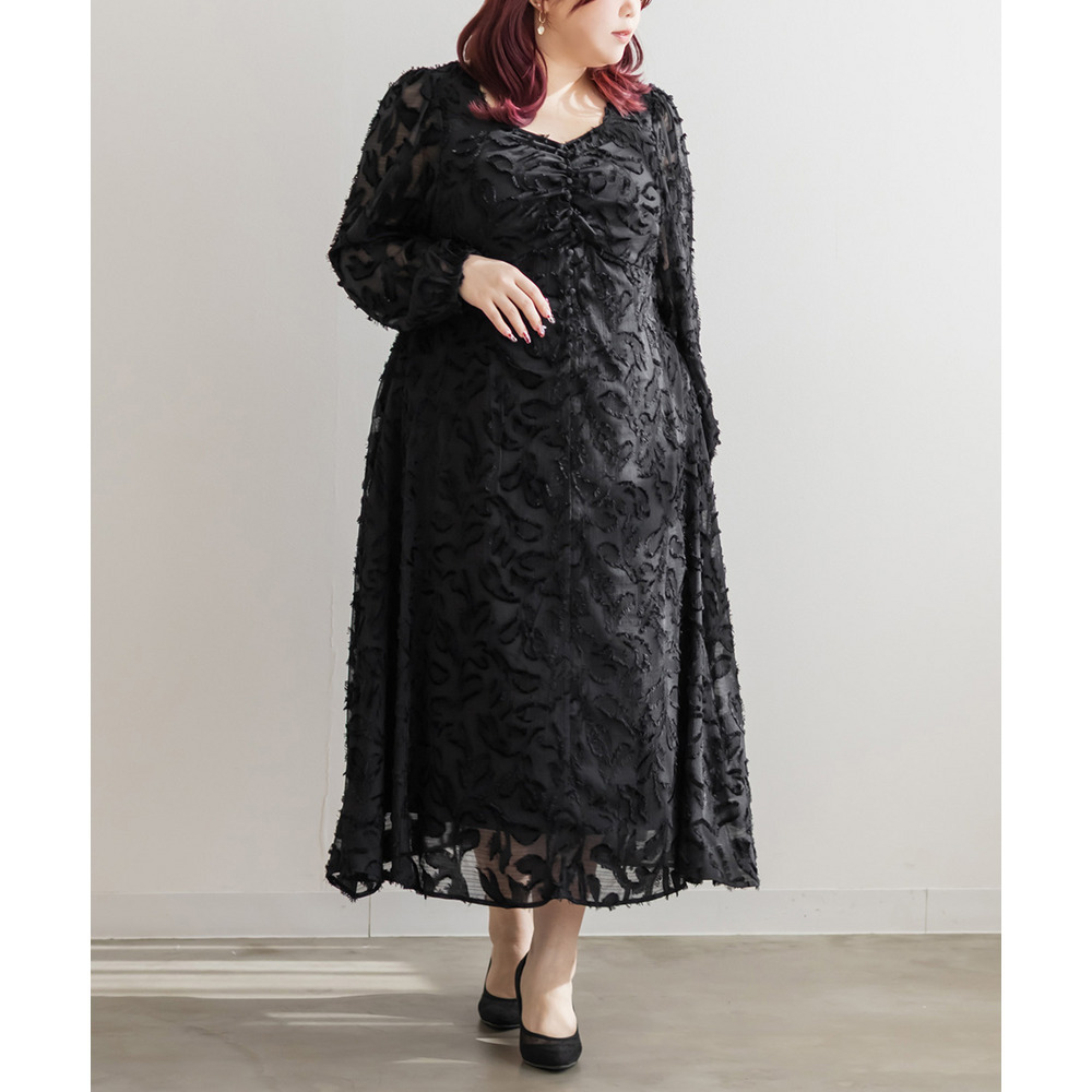 CLETTEオリジナルハートネックリーフフリンジワンピース3