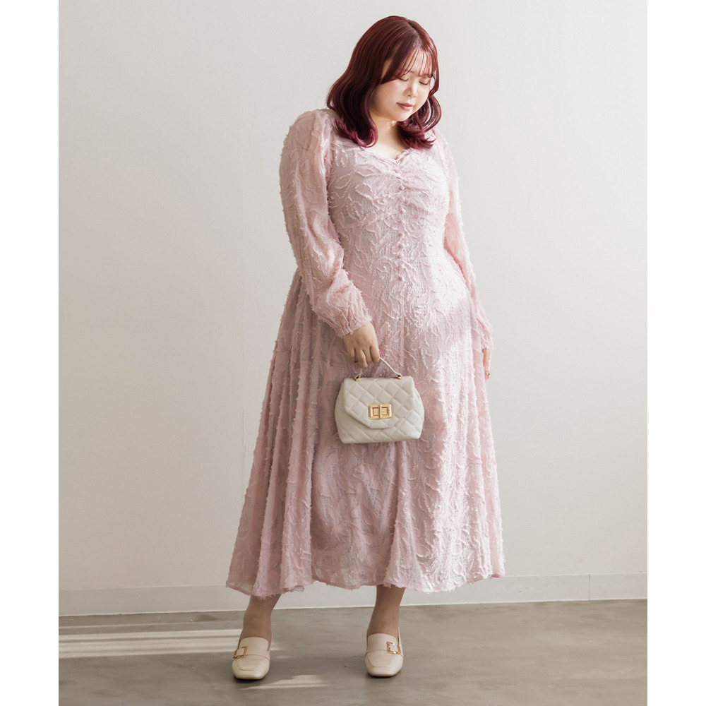 CLETTEオリジナルハートネックリーフフリンジワンピース8