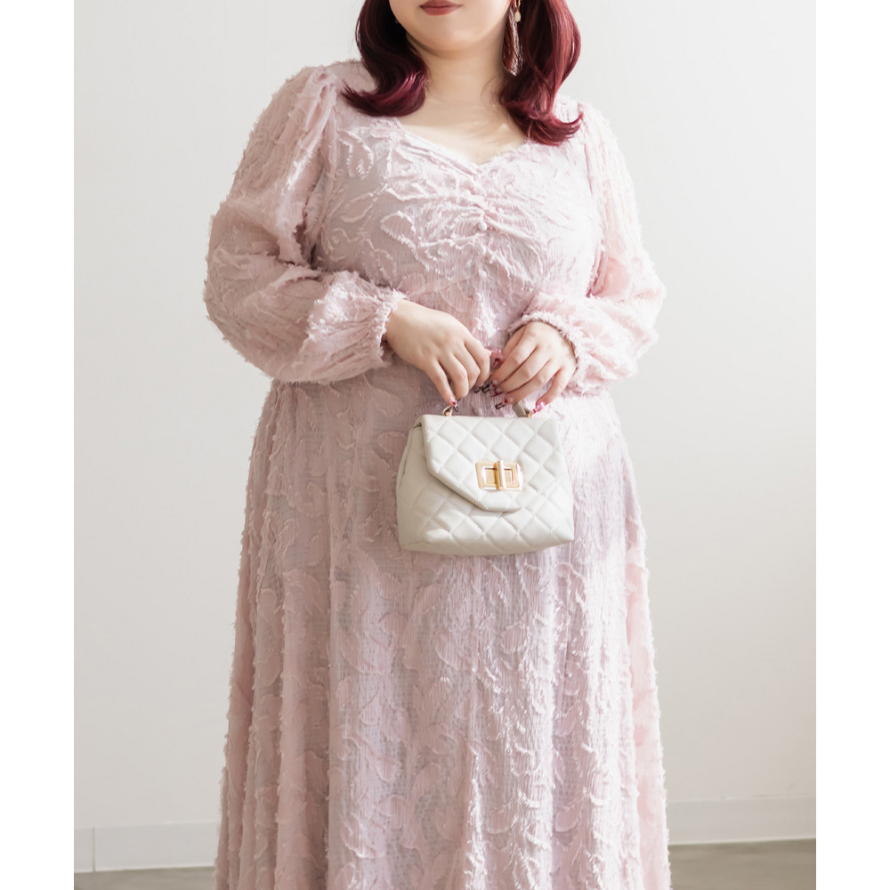 CLETTEオリジナルハートネックリーフフリンジワンピース1