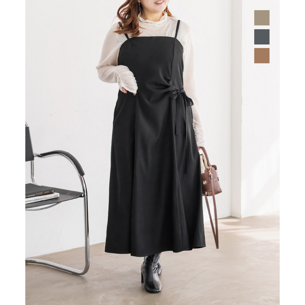 CLETTEオリジナルアシメサイドリボンキャミワンピース