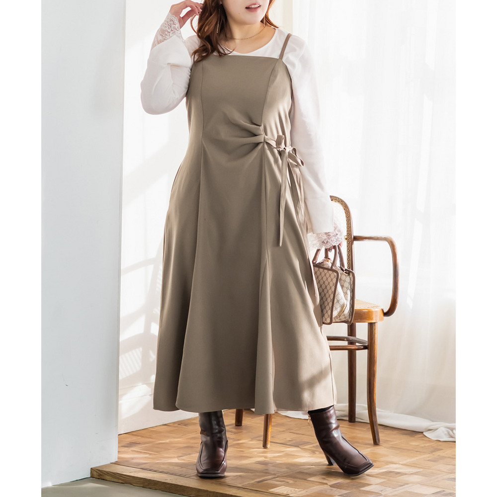 CLETTEオリジナルアシメサイドリボンキャミワンピース11