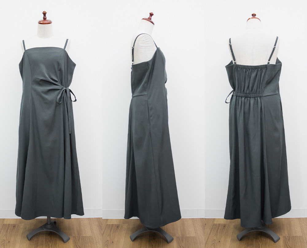 CLETTEオリジナルアシメサイドリボンキャミワンピース16