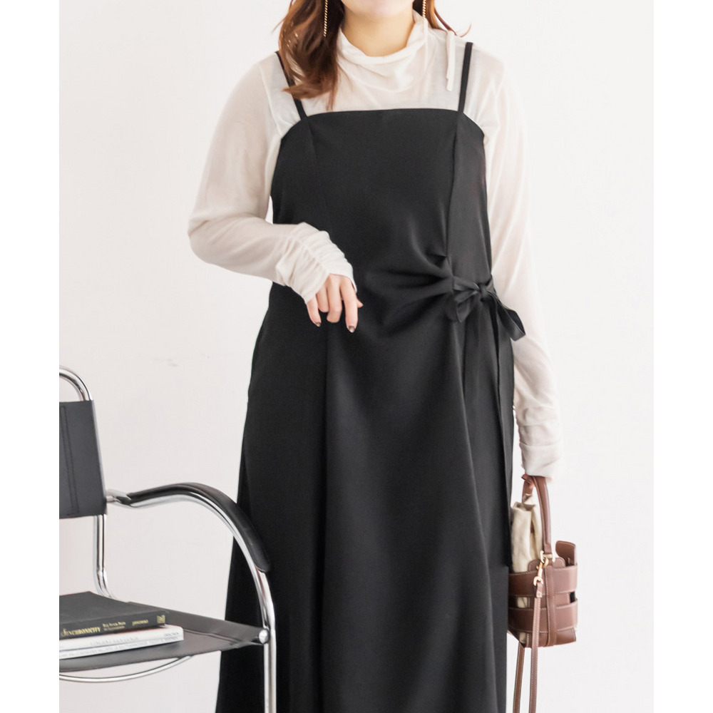 CLETTEオリジナルアシメサイドリボンキャミワンピース1