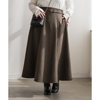 CLETTEオリジナルベルトドッキングフレアスカート