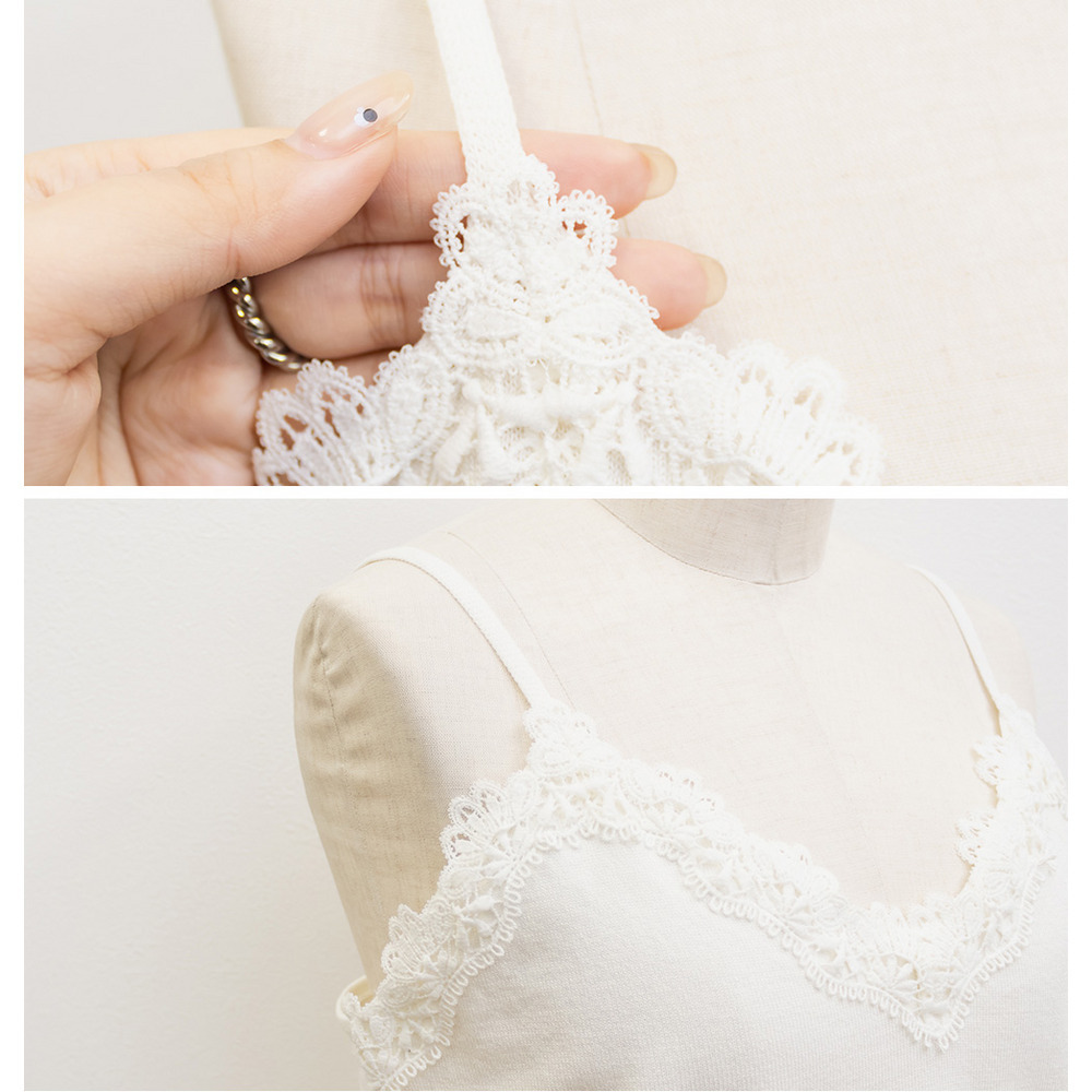 レース付きニットキャミソール11