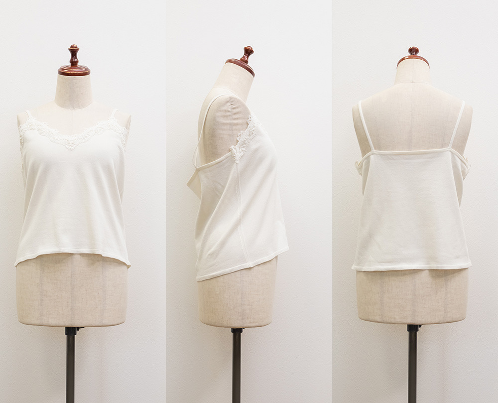 レース付きニットキャミソール13