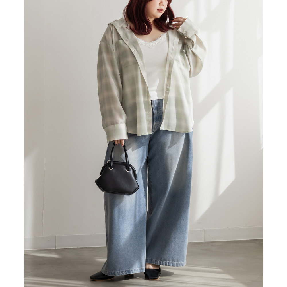 レース付きニットキャミソール5