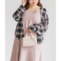 シアーチェックフードシャツ