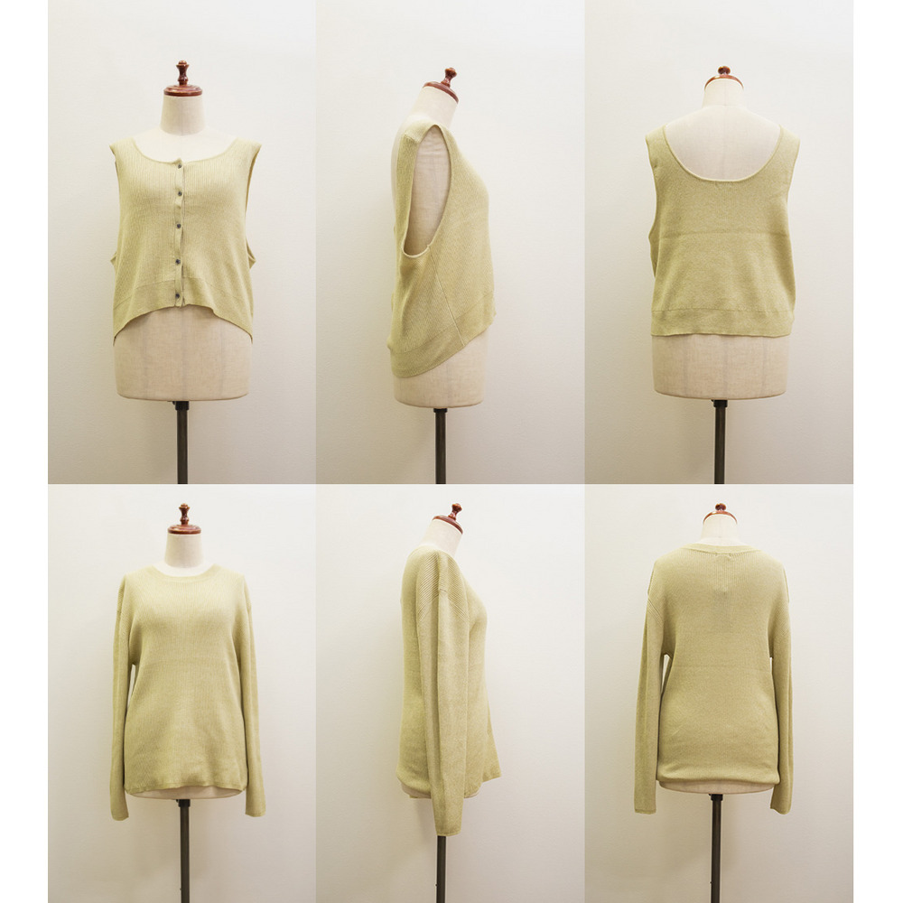 ショートタンクトップ&リブプルオーバー13