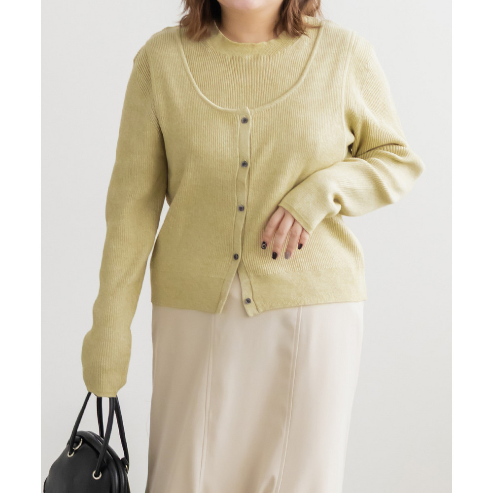 ショートタンクトップ&リブプルオーバー1