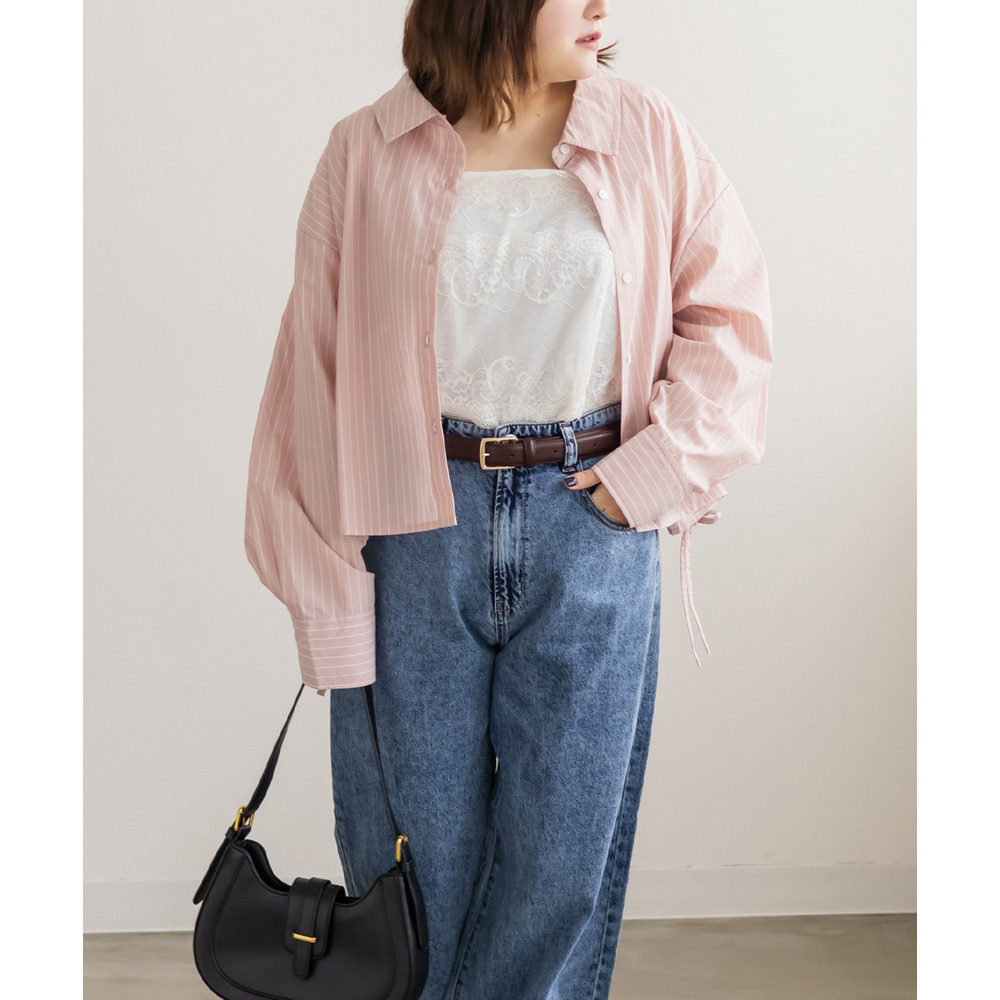 サイドシャーリングストライプシャツ2