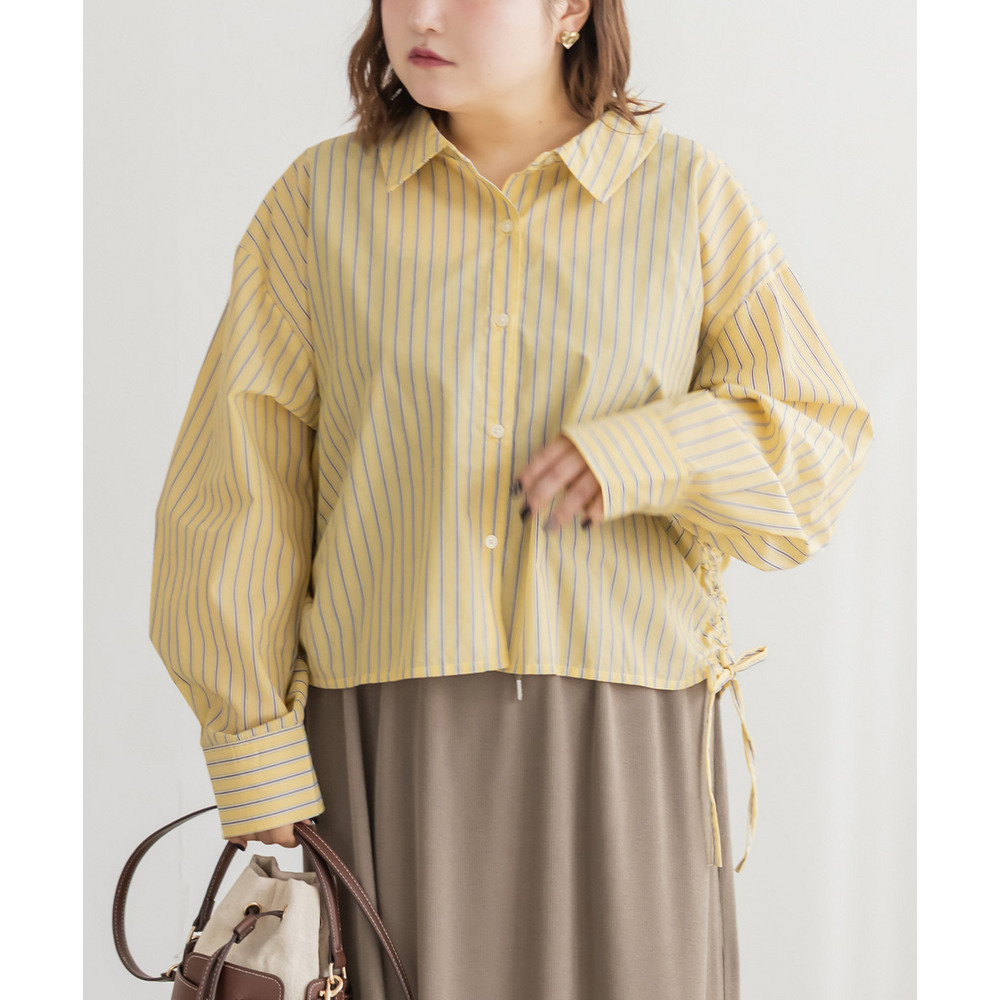 サイドシャーリングストライプシャツ1