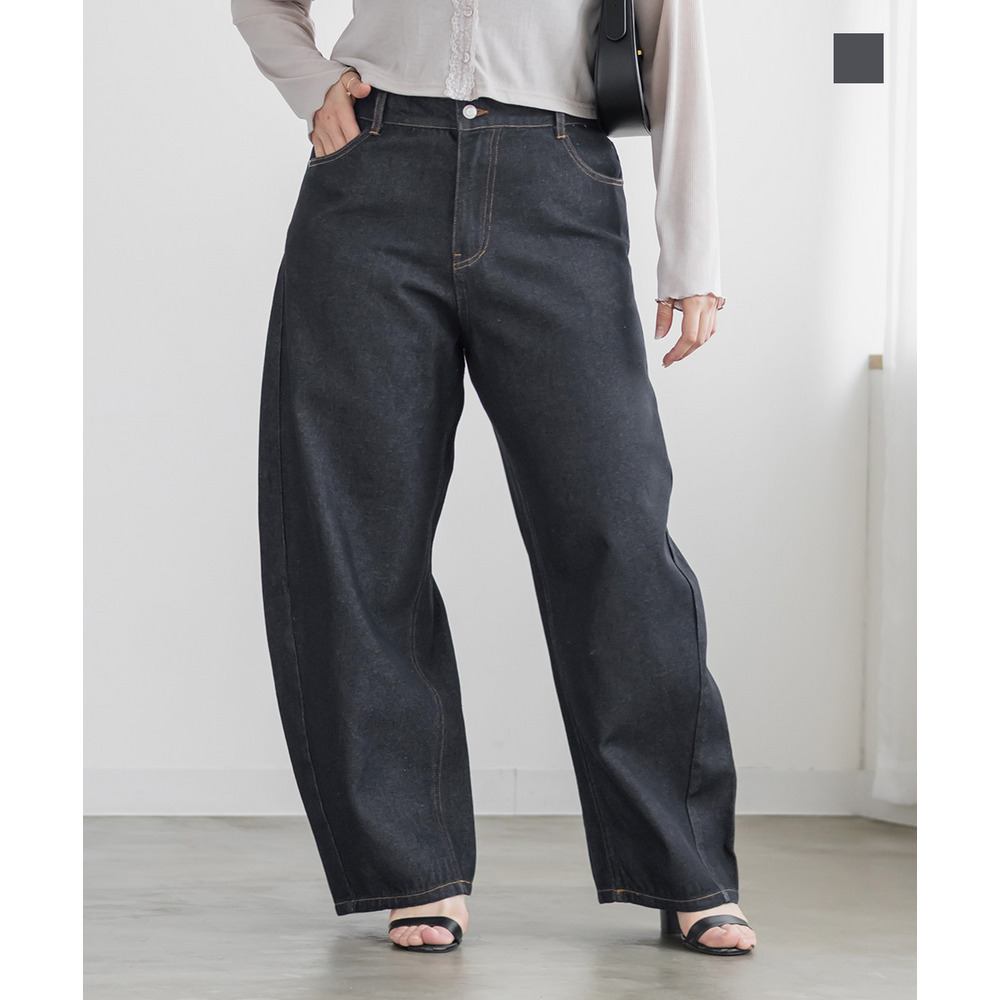 ワイドバレルデニムパンツ
