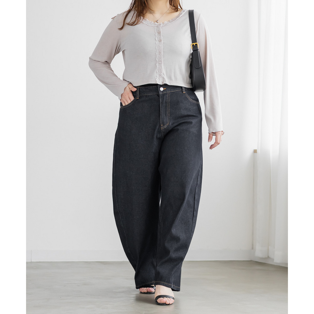 ワイドバレルデニムパンツ2