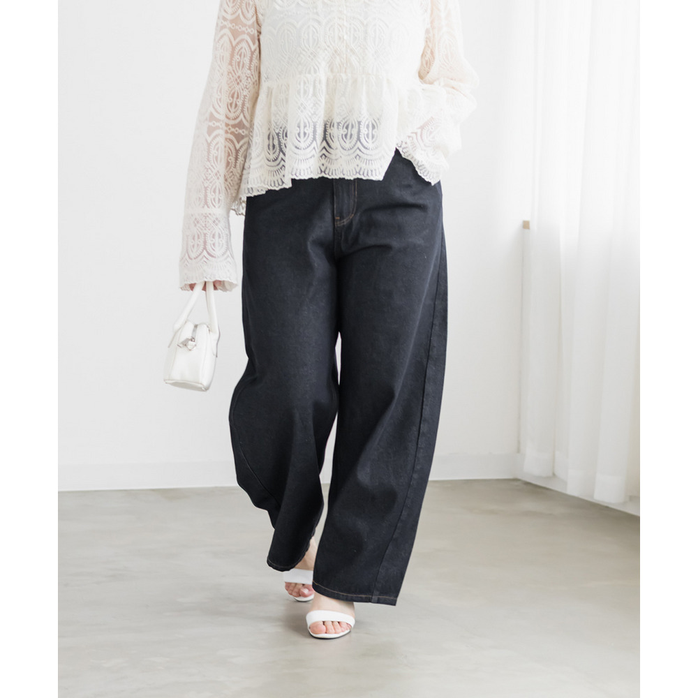 ワイドバレルデニムパンツ4