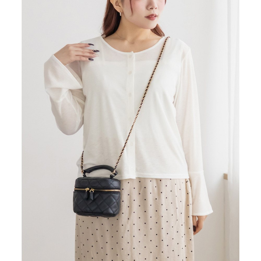 フレアスリーブシアーカーディガン1