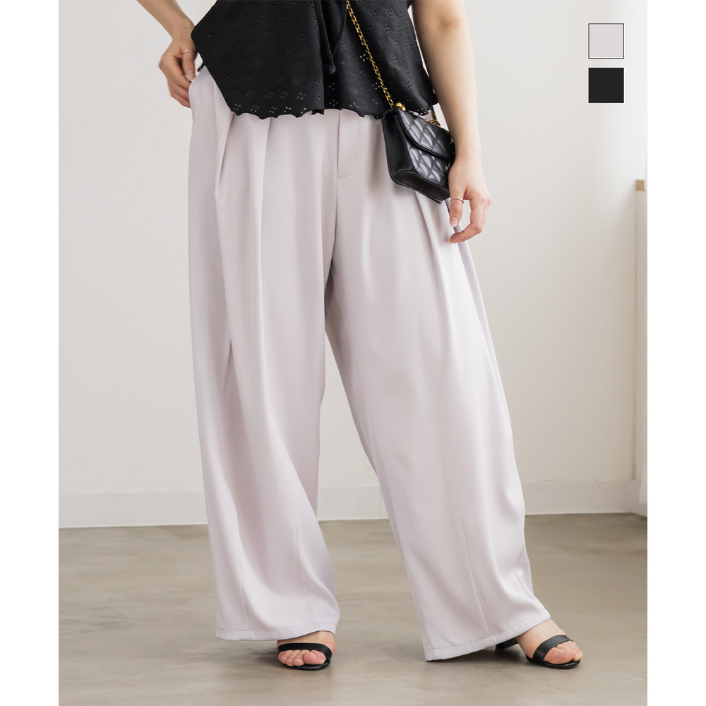 ツータックワイドバレルパンツ