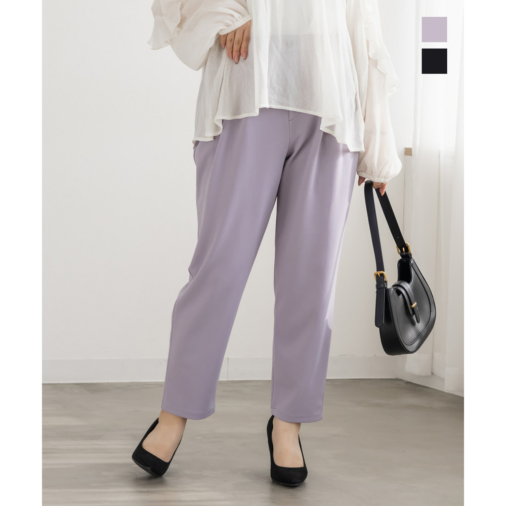 ジョーゼットタックテーパードパンツ