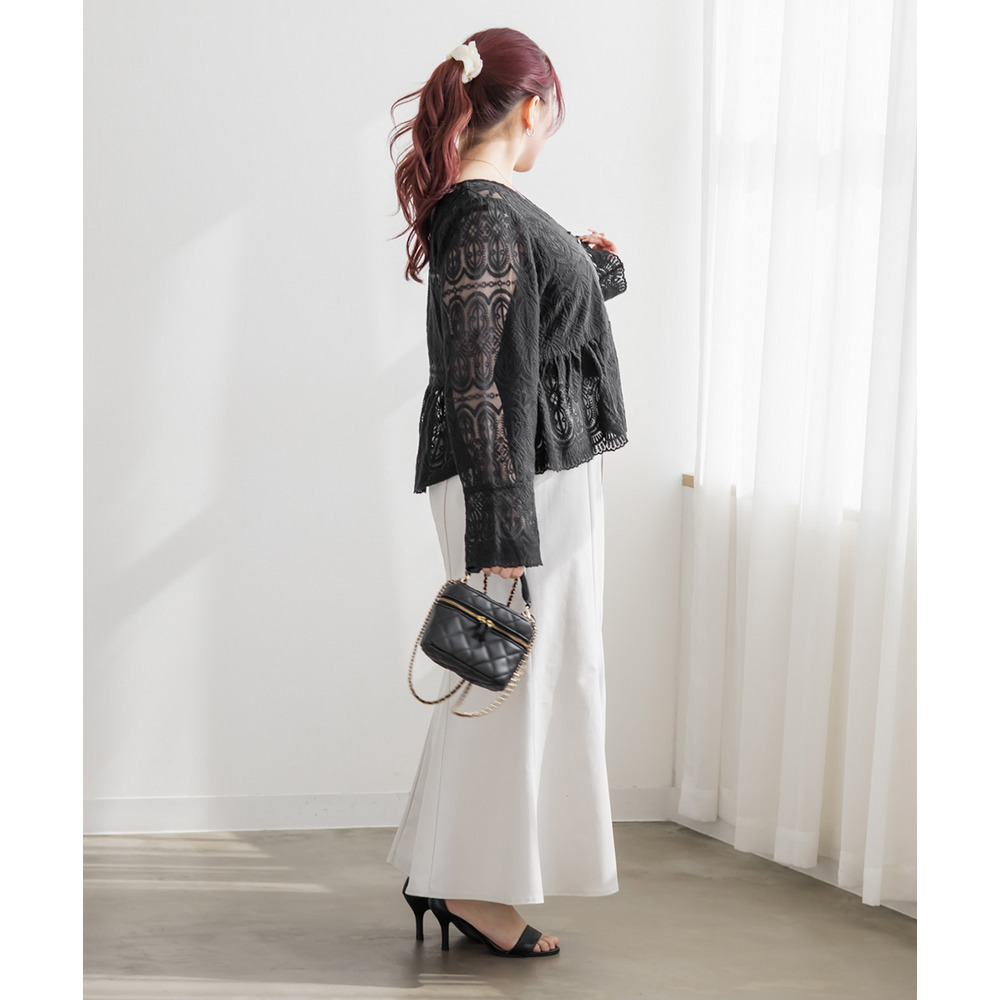 CLETTEオリジナル総レースペプラムブラウス11