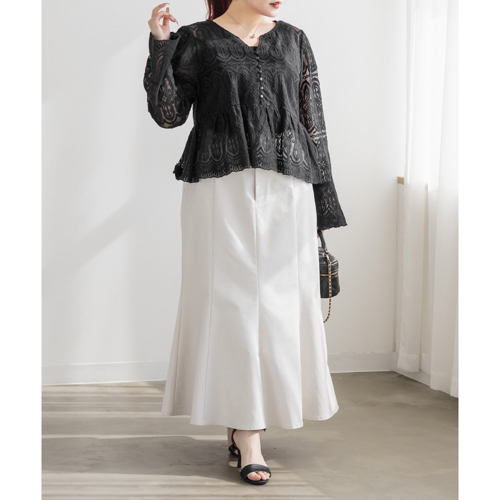 CLETTEオリジナル総レースペプラムブラウス9