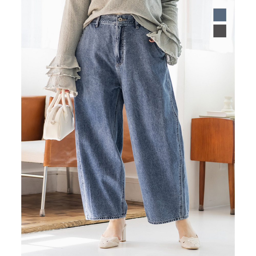 バレルレッグデニムパンツ