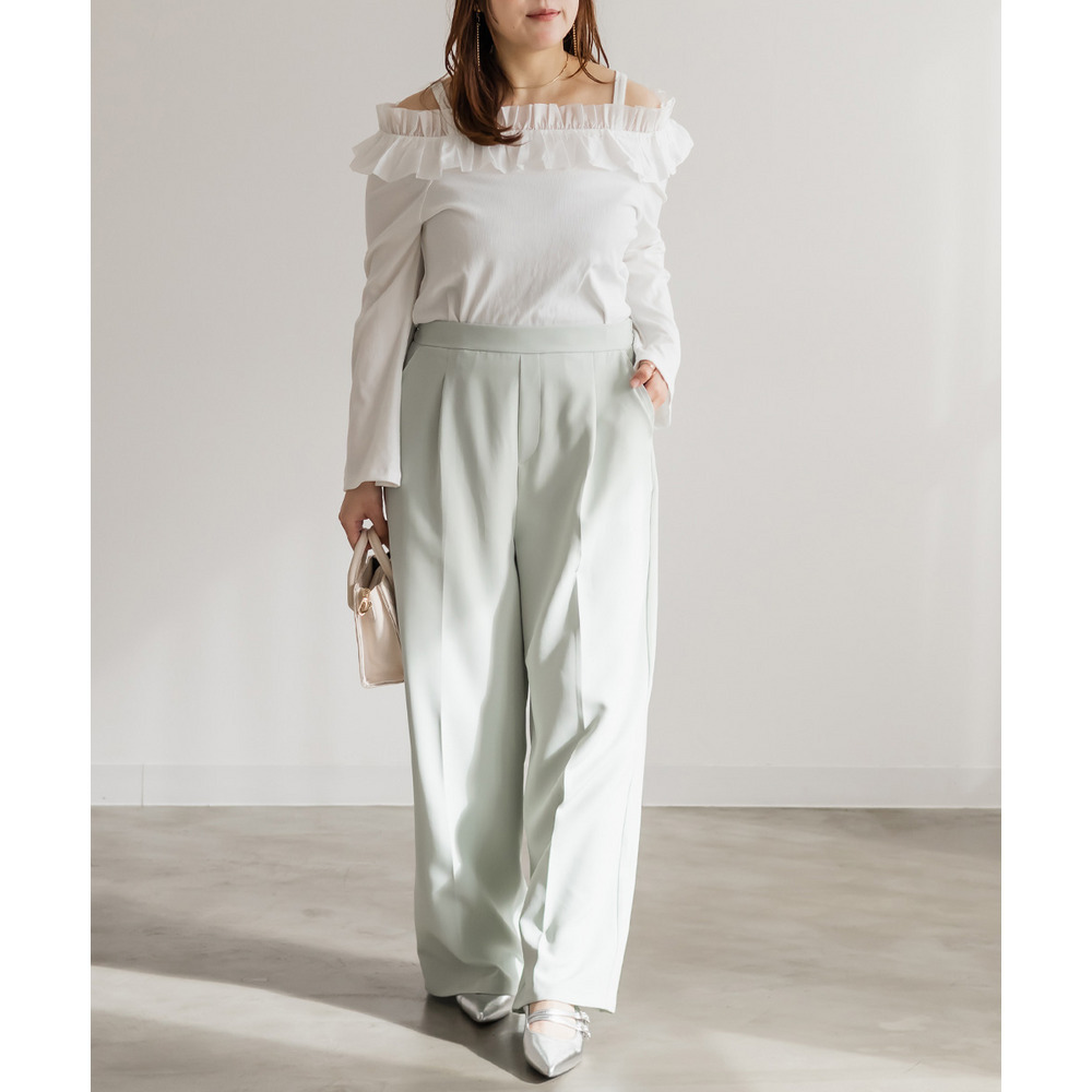 ワンタックワイドパンツ3