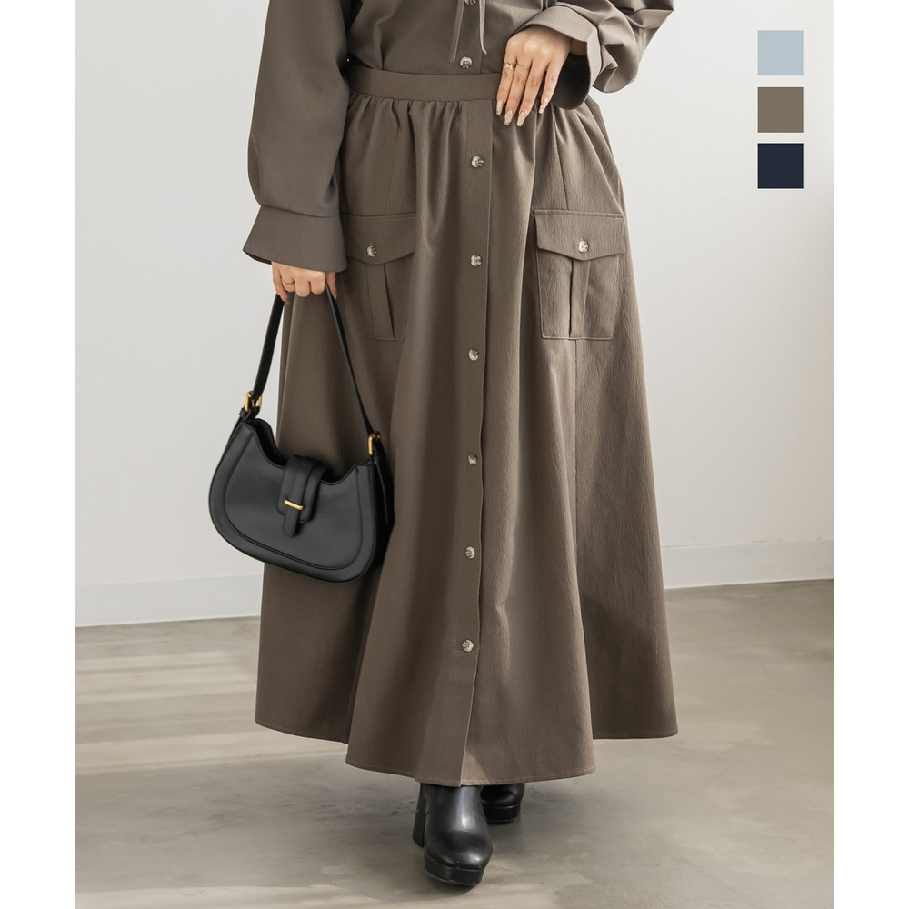 CLETTEオリジナルダブルポケットロングスカート