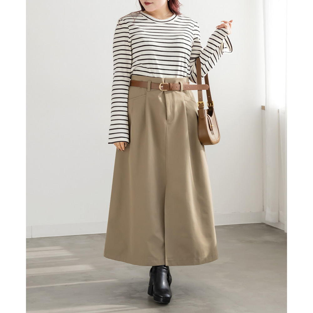 CLETTEオリジナルベルト付きスリットスカート2