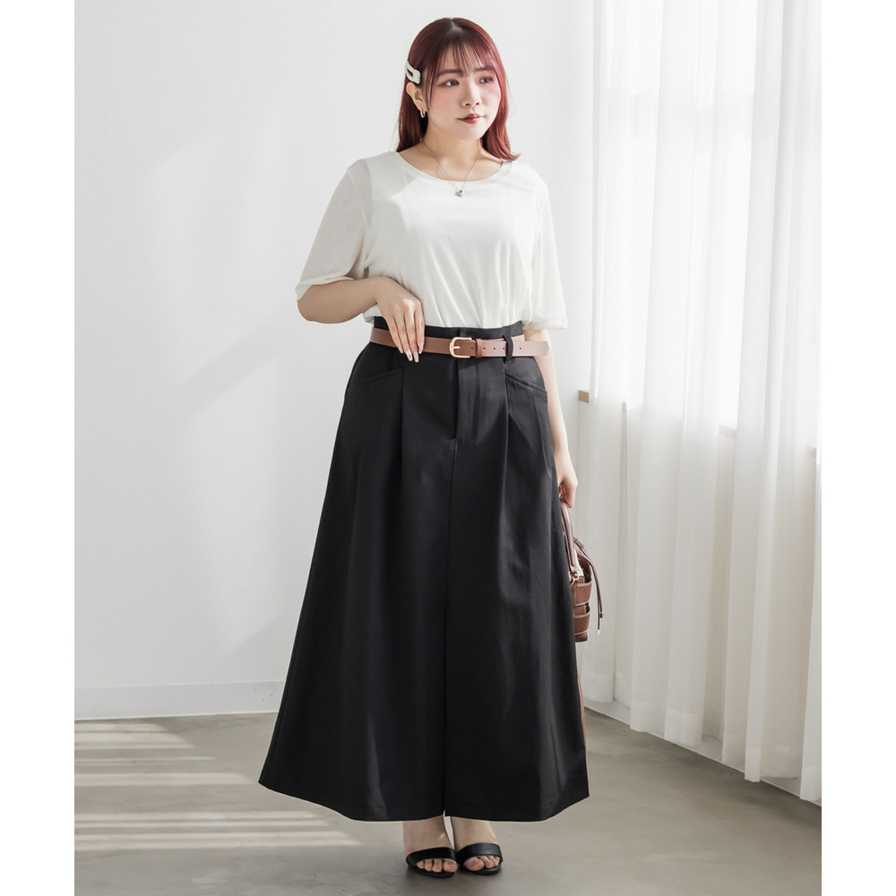 CLETTEオリジナルベルト付きスリットスカート5