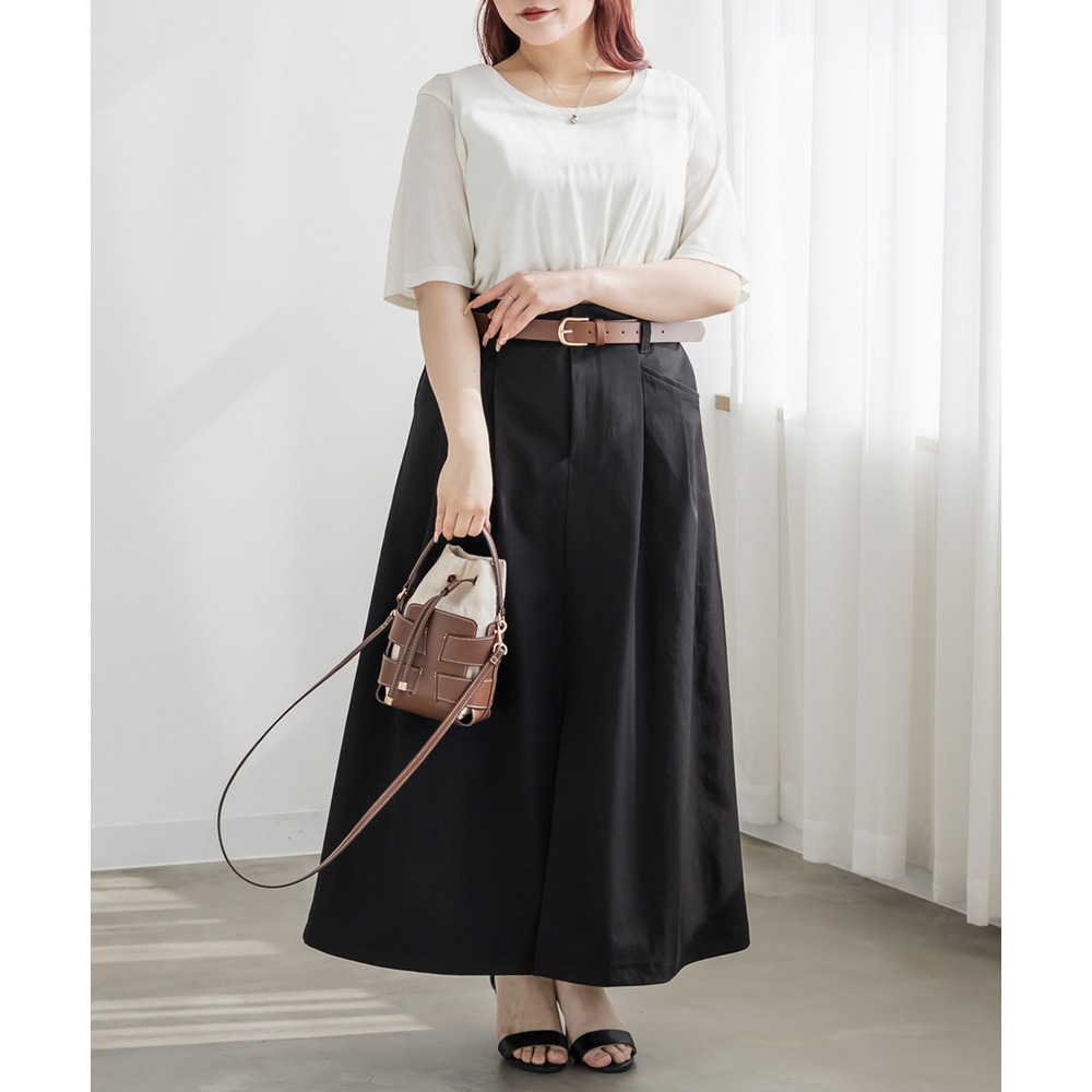 CLETTEオリジナルベルト付きスリットスカート7