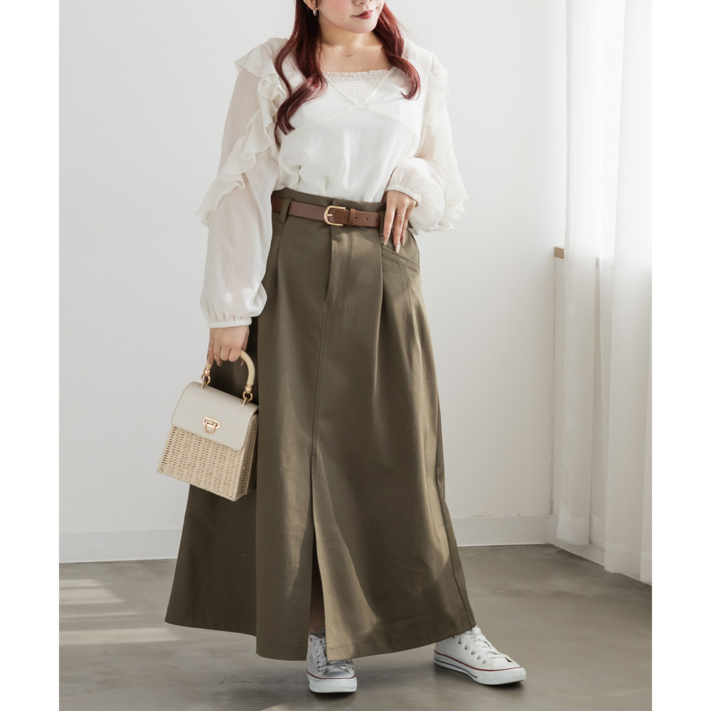 CLETTEオリジナルベルト付きスリットスカート9