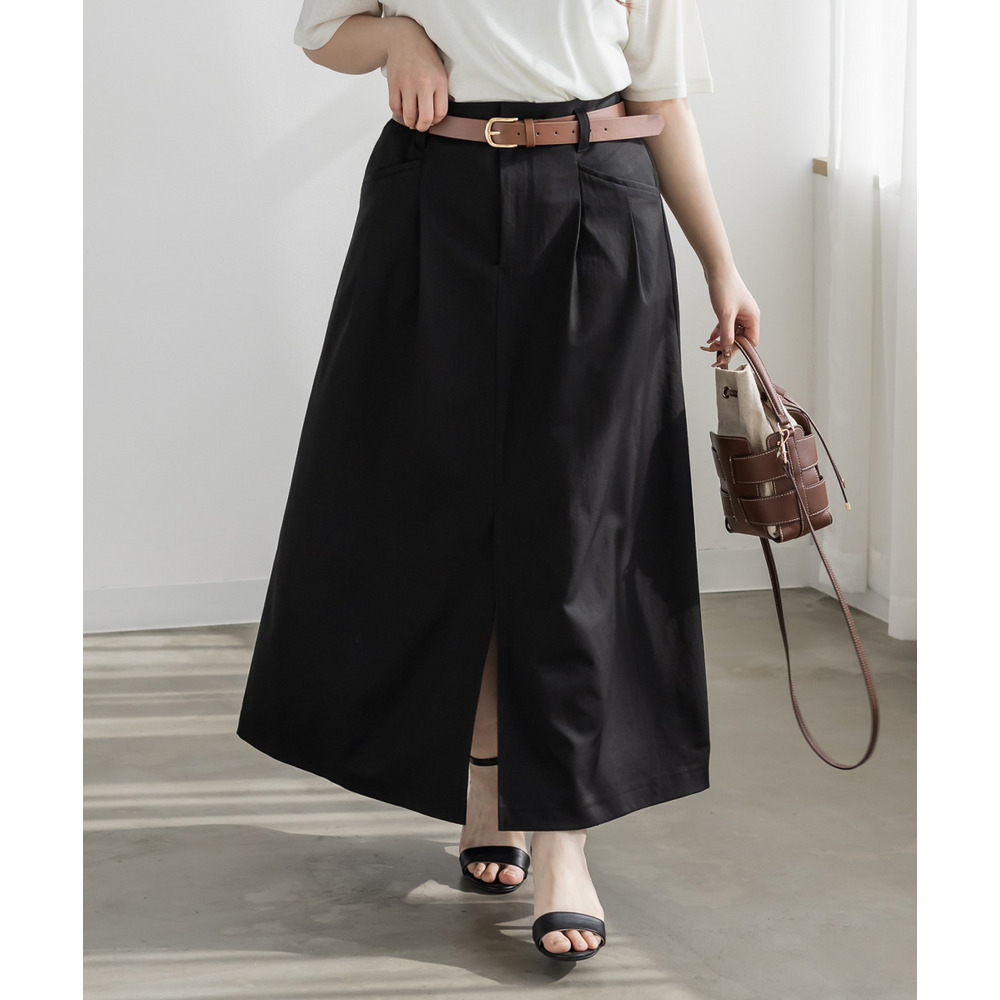CLETTEオリジナルベルト付きスリットスカート1