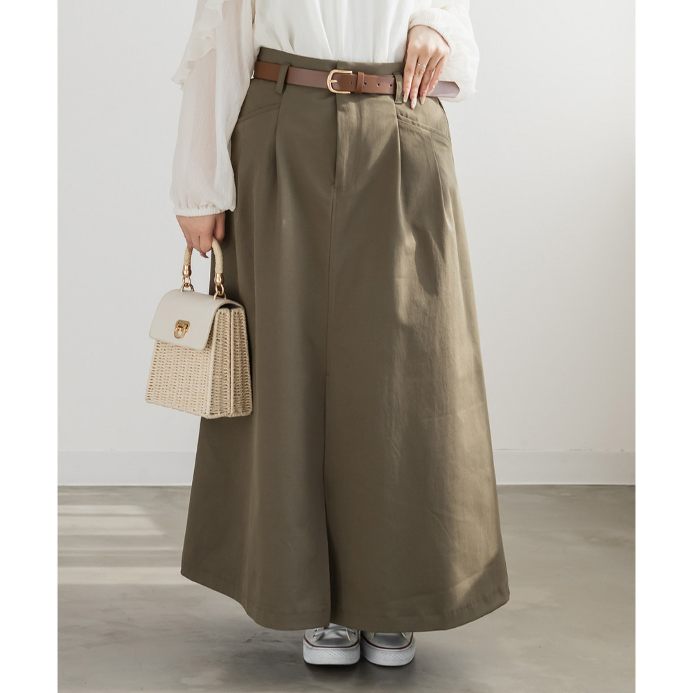 CLETTEオリジナルベルト付きスリットスカート1