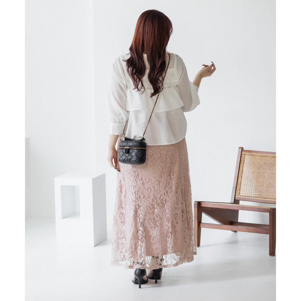 フレアビスチェ&シアーストライプシャツセット10