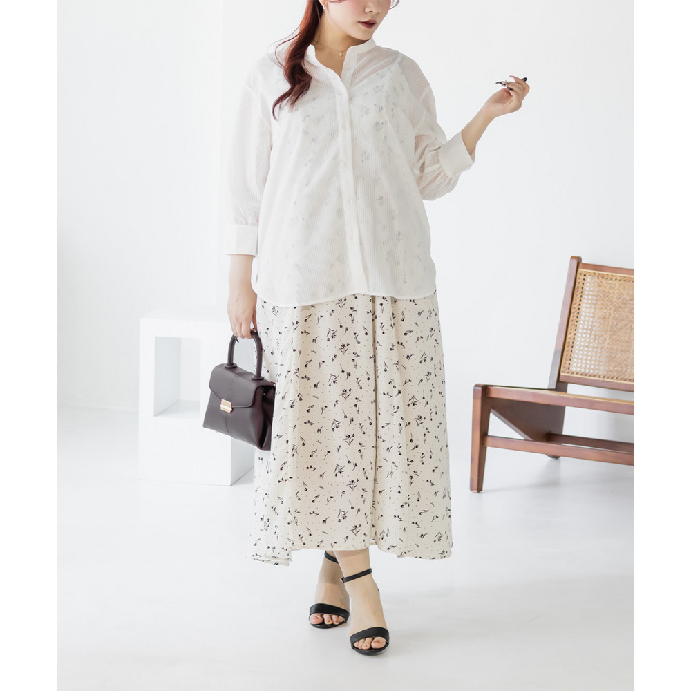 フレアビスチェ&シアーストライプシャツセット11