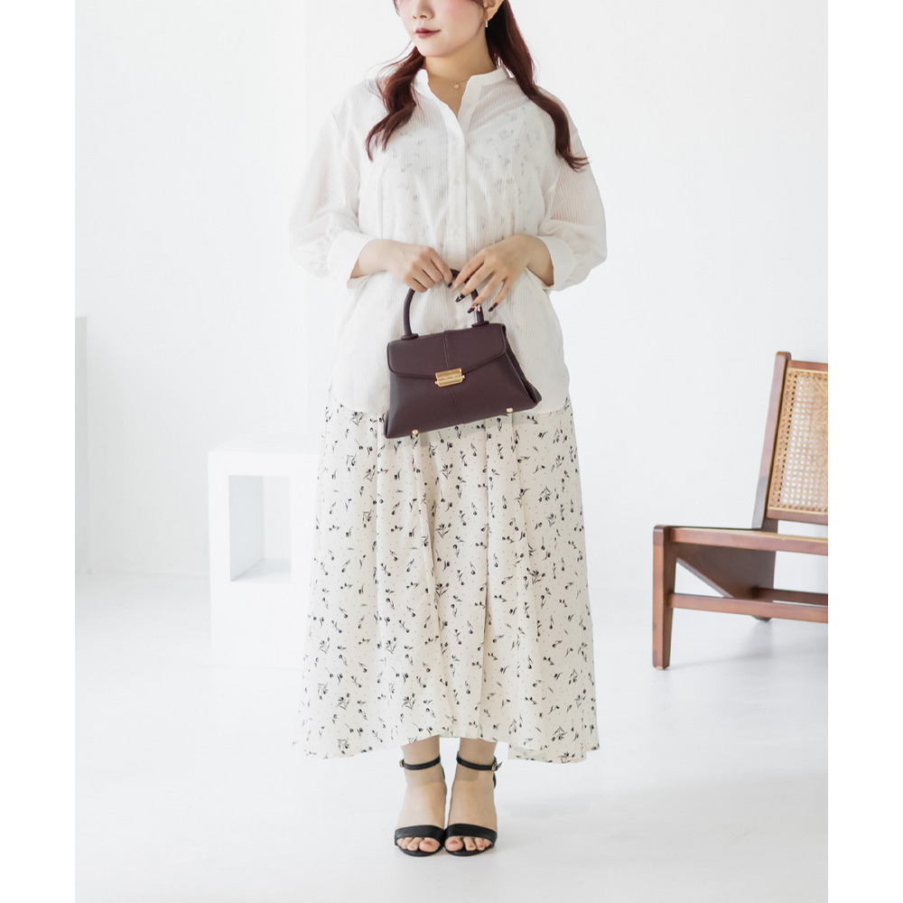 フレアビスチェ&シアーストライプシャツセット12