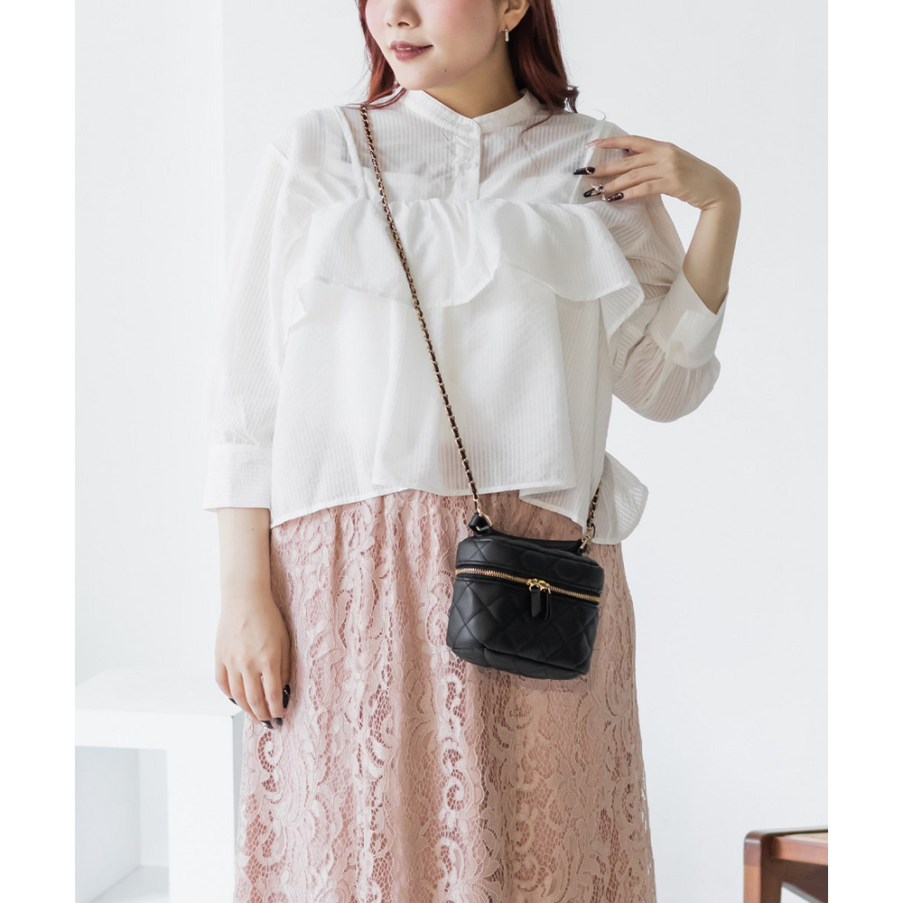 フレアビスチェ&シアーストライプシャツセット7