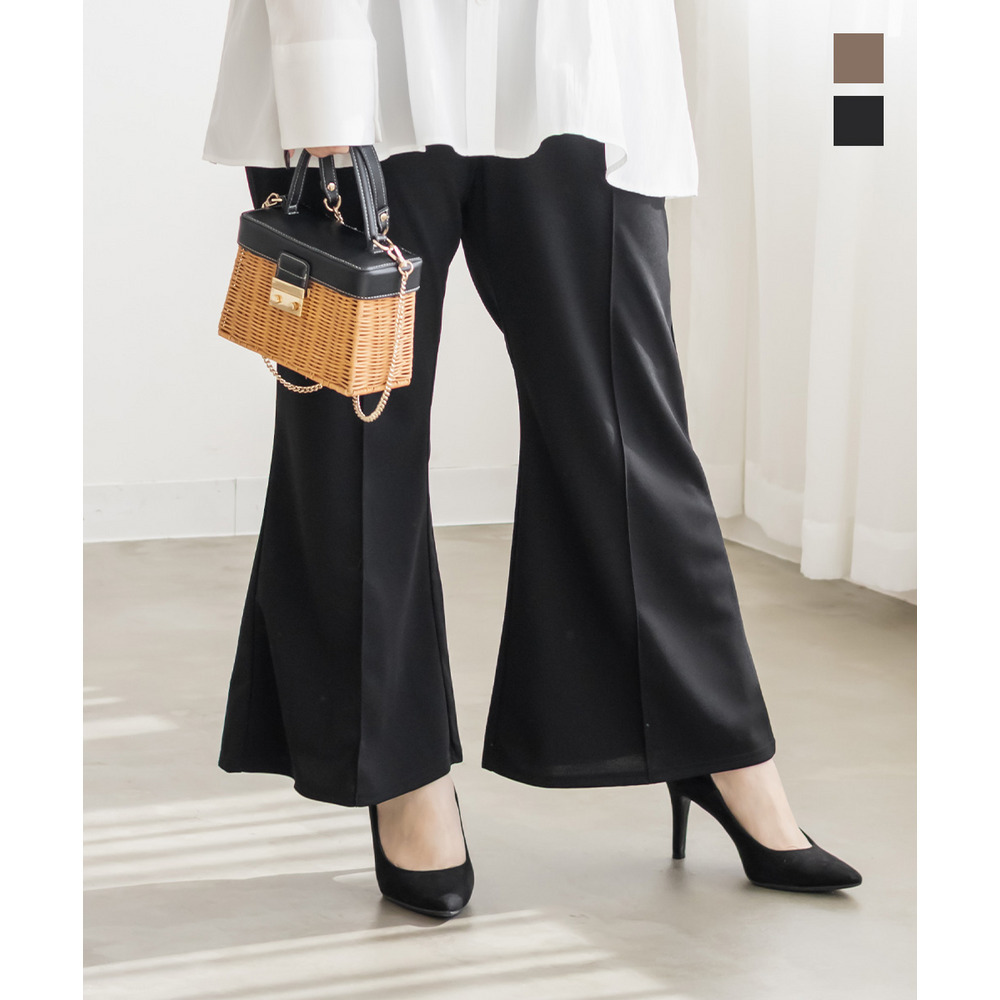 カットジョーゼットフレアパンツ