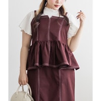 CLETTEオリジナルステッチラインペプラムビスチェ