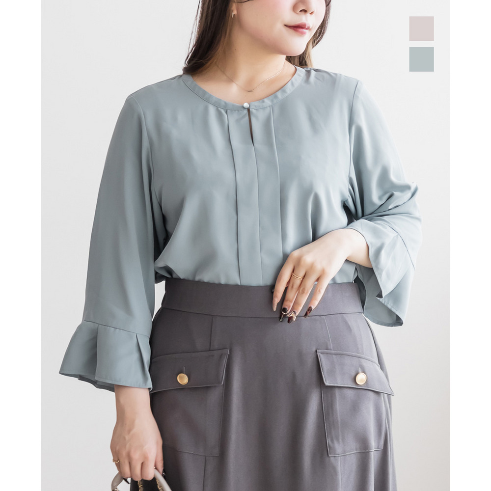 ベルスリーブブラウス