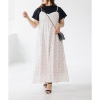 CLETTEオリジナルレース使いドットキャミワンピース