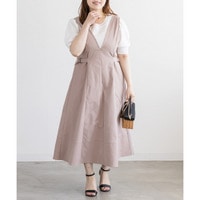 CLETTEオリジナルサイドベルトVネックジャンスカワンピース